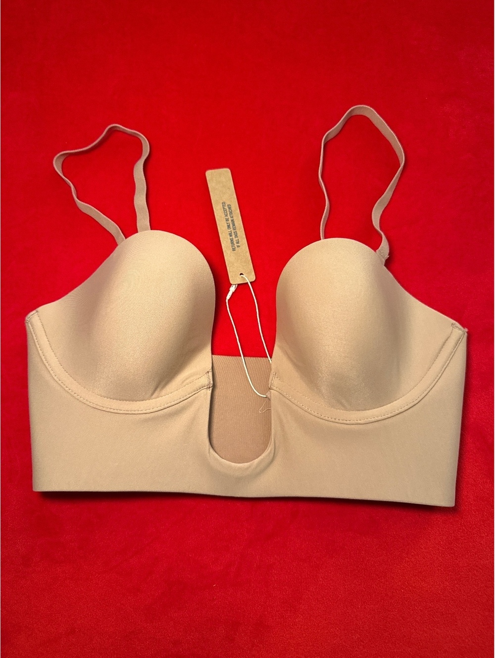 Skims Deep Plunge Strapless Bra Color Sienna Size XS